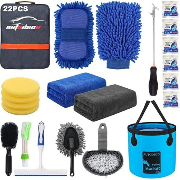 22Pcs Car Wash Cleaning Tools Kit Car Detailing Set - Picture 1 of 3